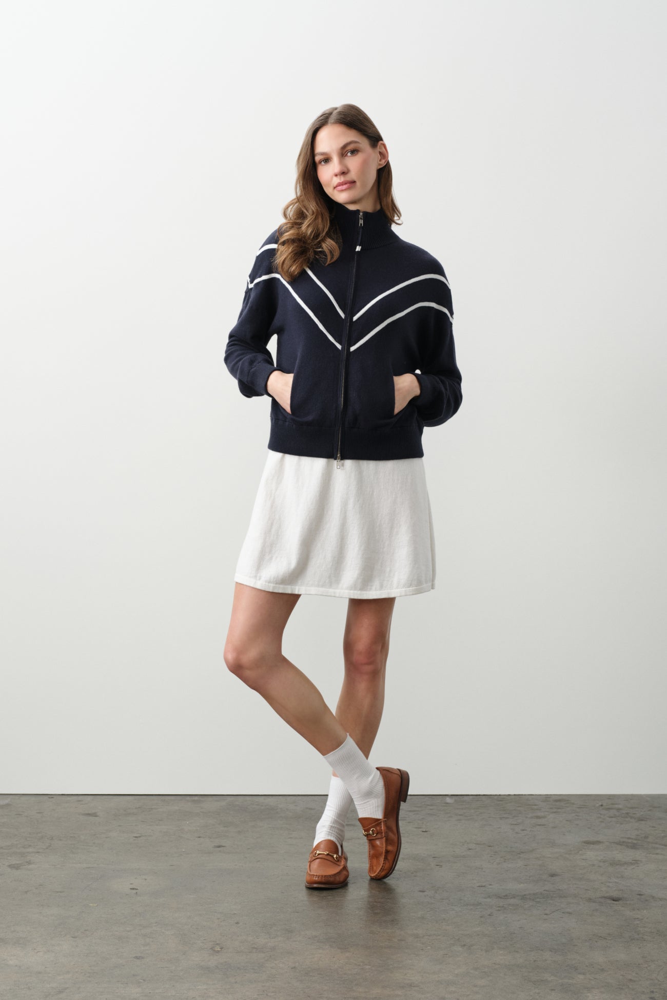 MAGDA COTTON CASHMERE TRACK JACKET