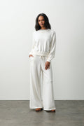KATIE COTTON CASHMERE CREWNECK