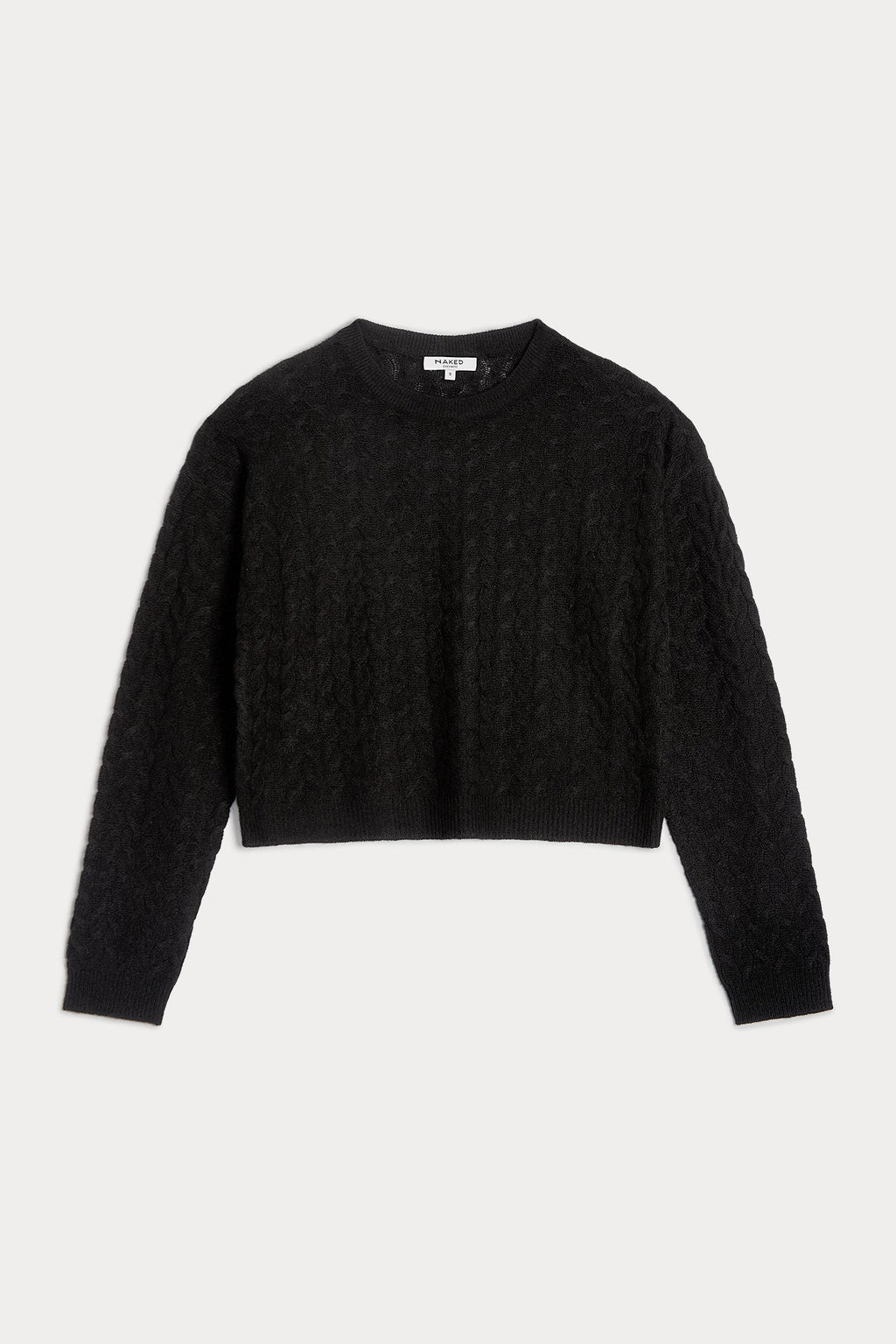 CHRISSY CROPPED CABLE KNIT SWEATER