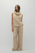 CHIARA SLEEVELESS TURTLENECK SWEATER