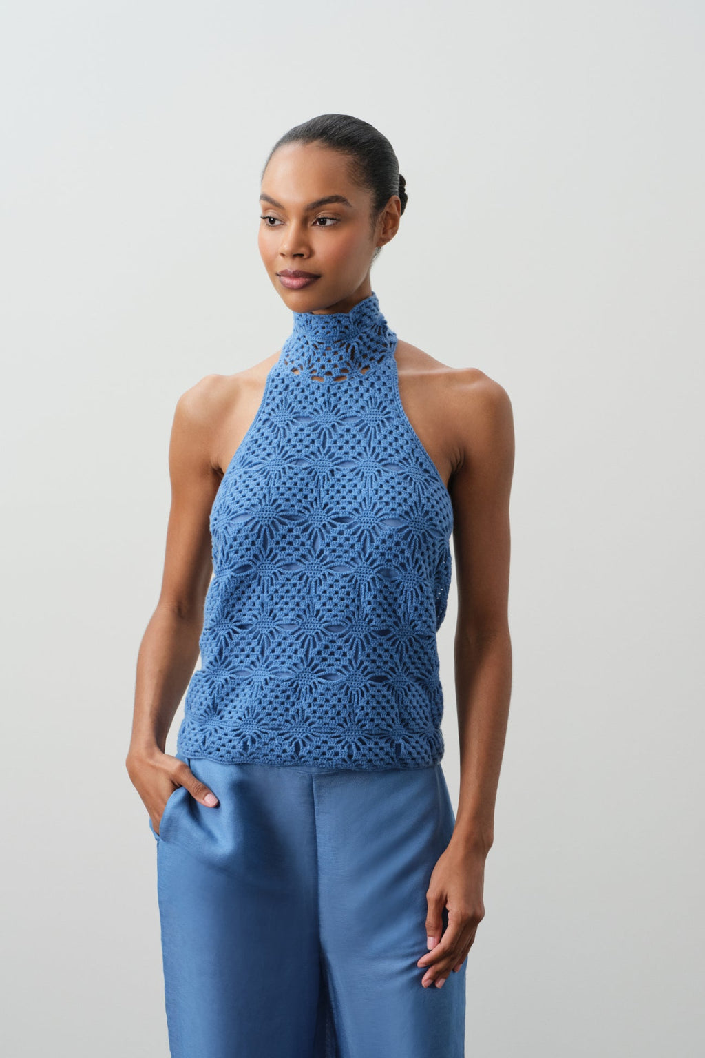 LUANA HAND-CROCHETED HALTER TOP