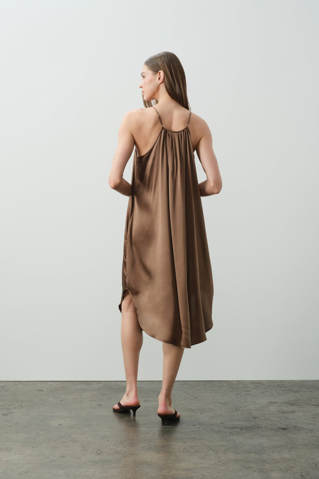 KIRA SILK MIDI DRESS
