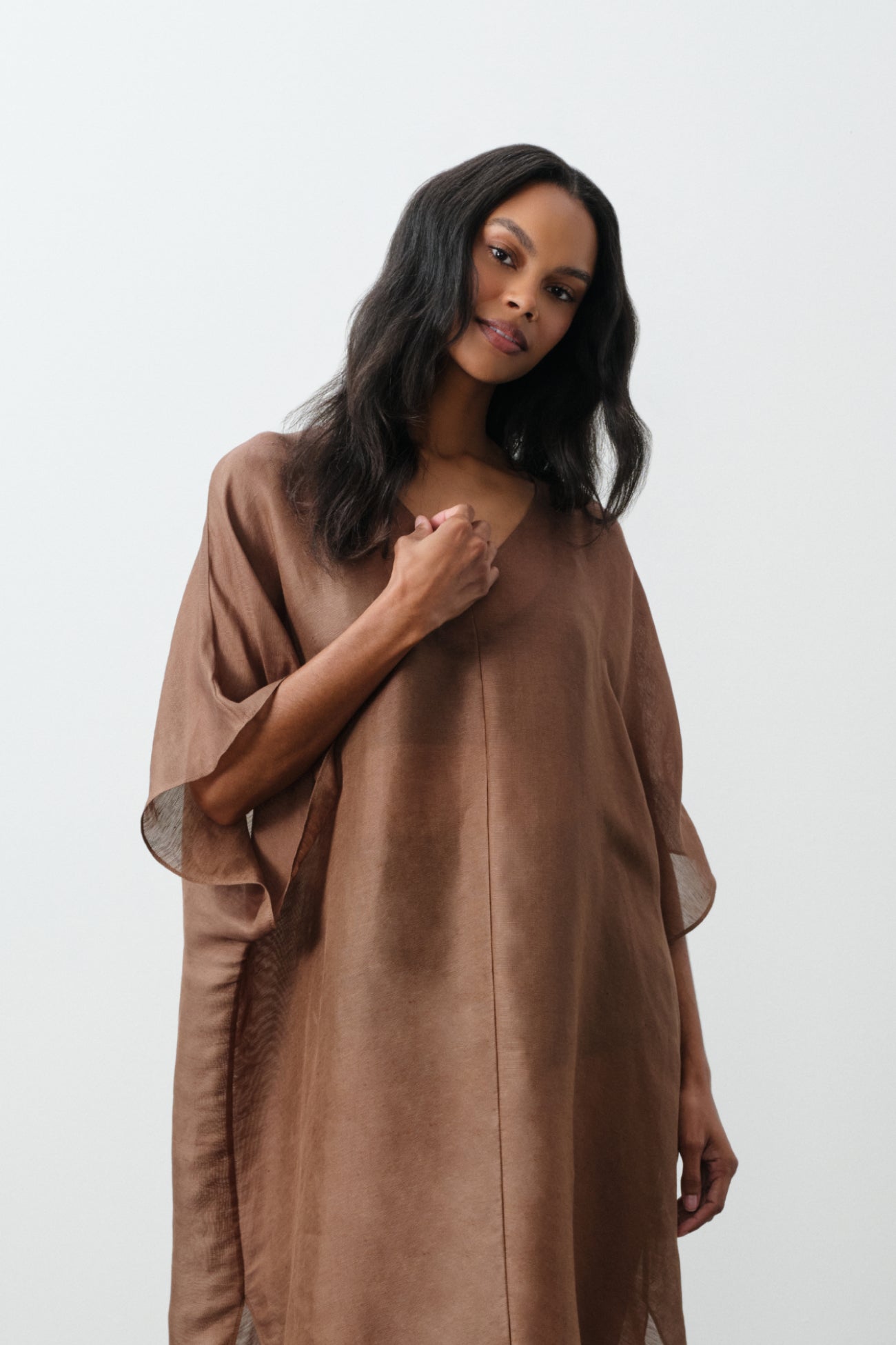 BERENICE LINEN SILK KAFTAN