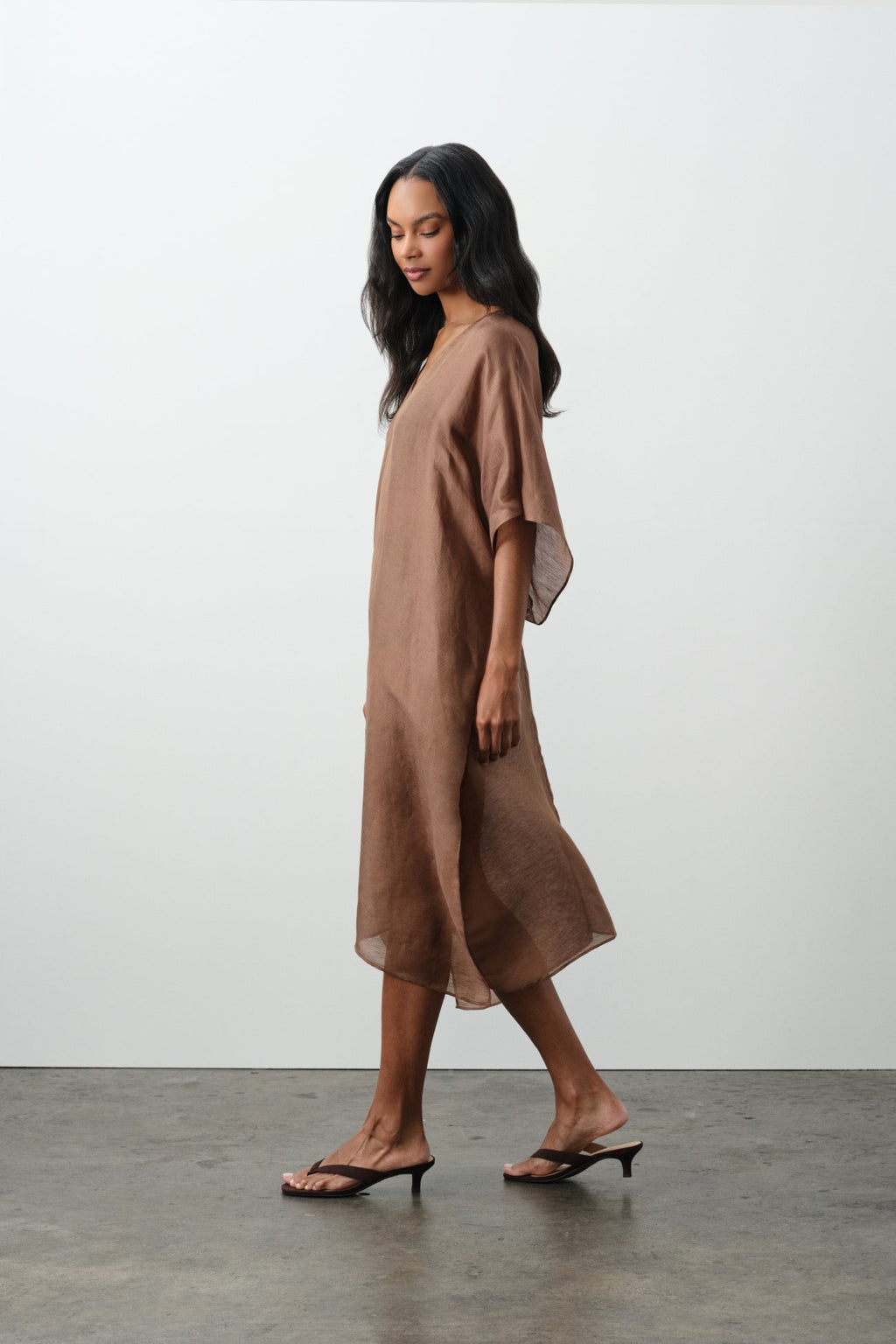 BERENICE LINEN SILK KAFTAN