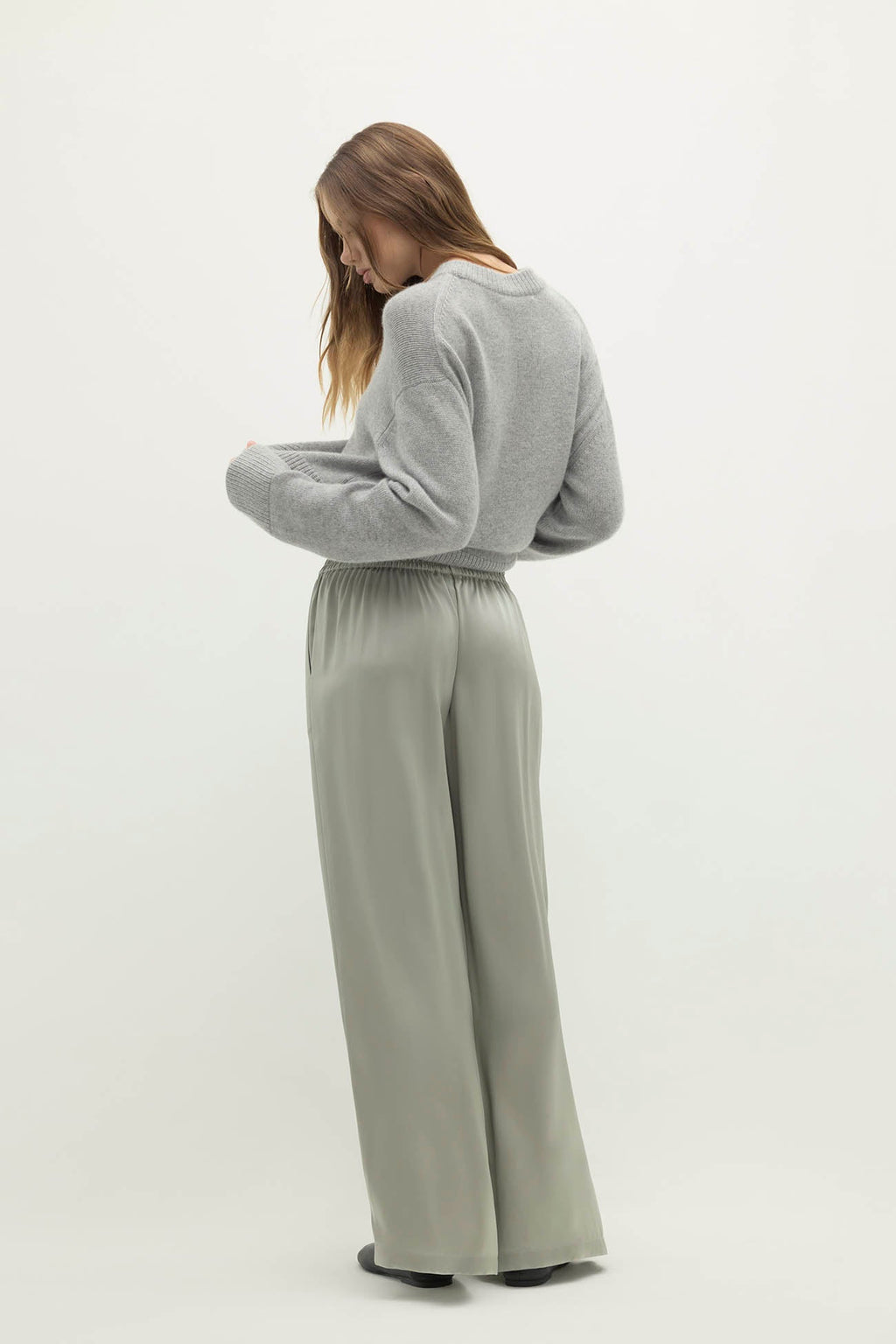 EVAN SILK WIDE LEG PANT | 30" INSEAM