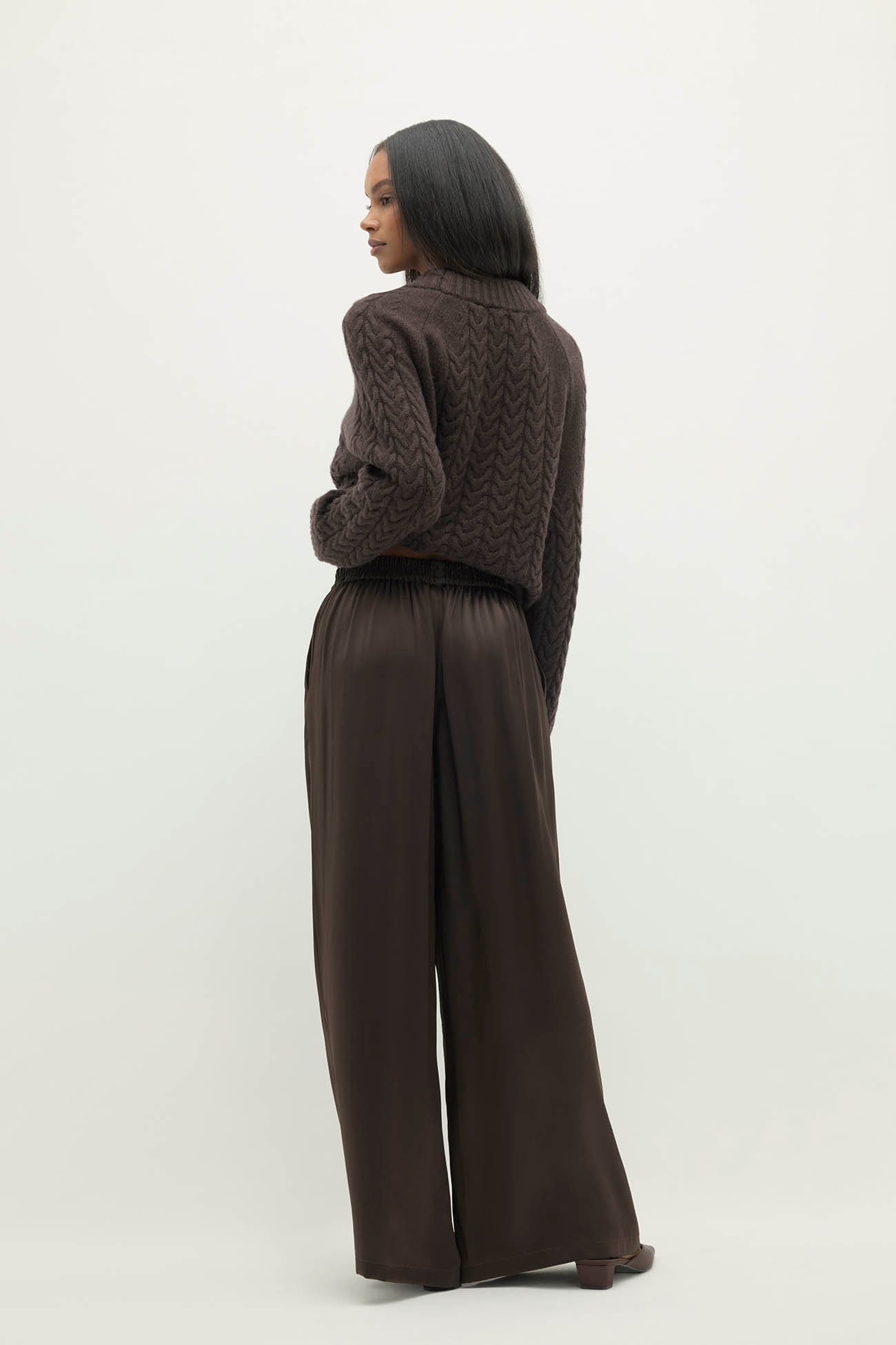 EVAN SILK WIDE LEG PANT | 30" INSEAM